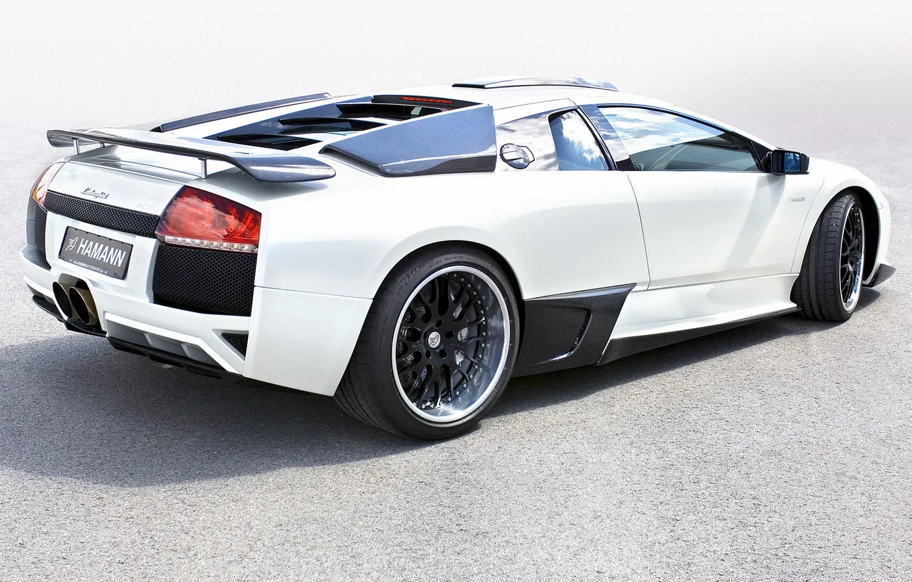 Фото обои машина, обои, тюнинг, Lamborghini, white, Hamann, supercar, Murcielago