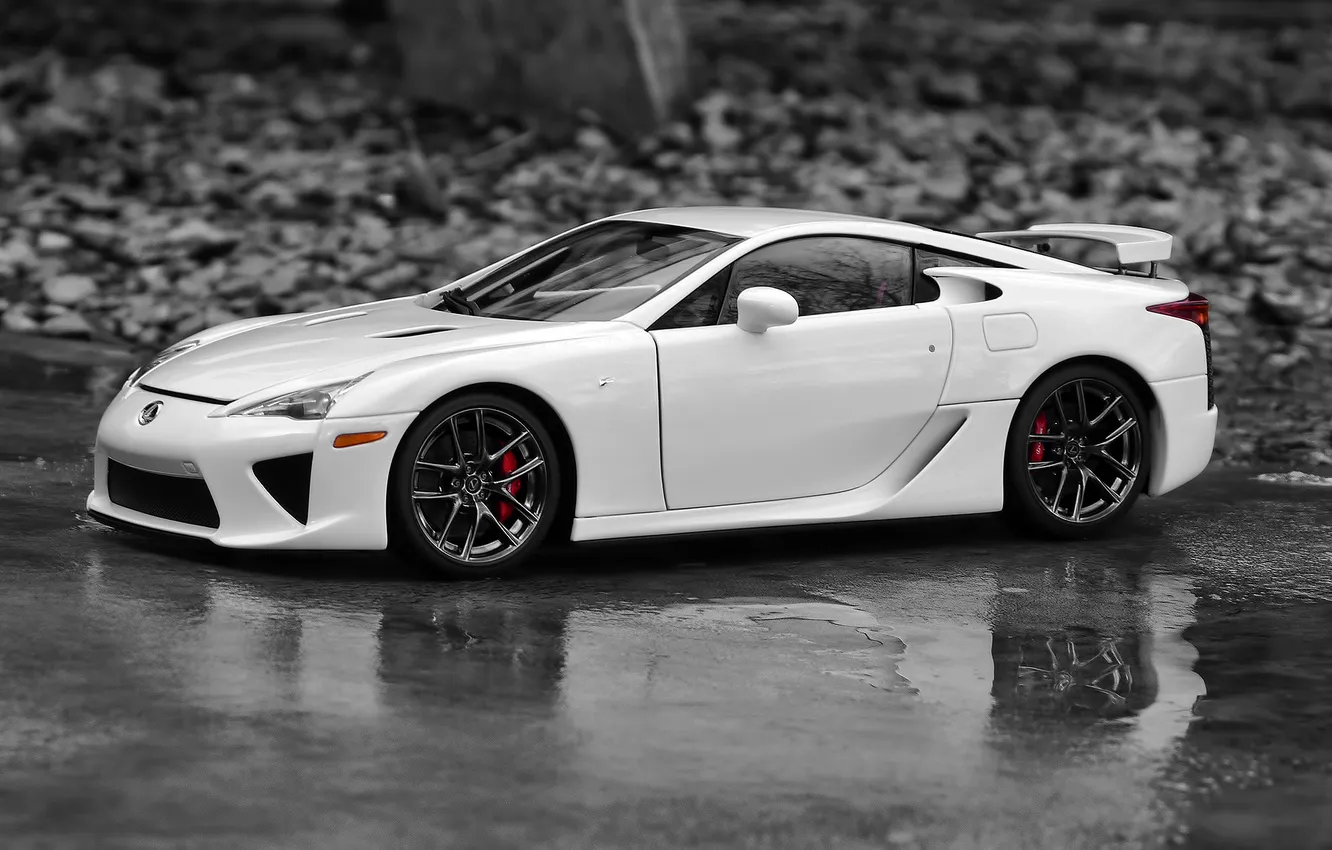 Фото обои вода, отражение, Lexus, LFA