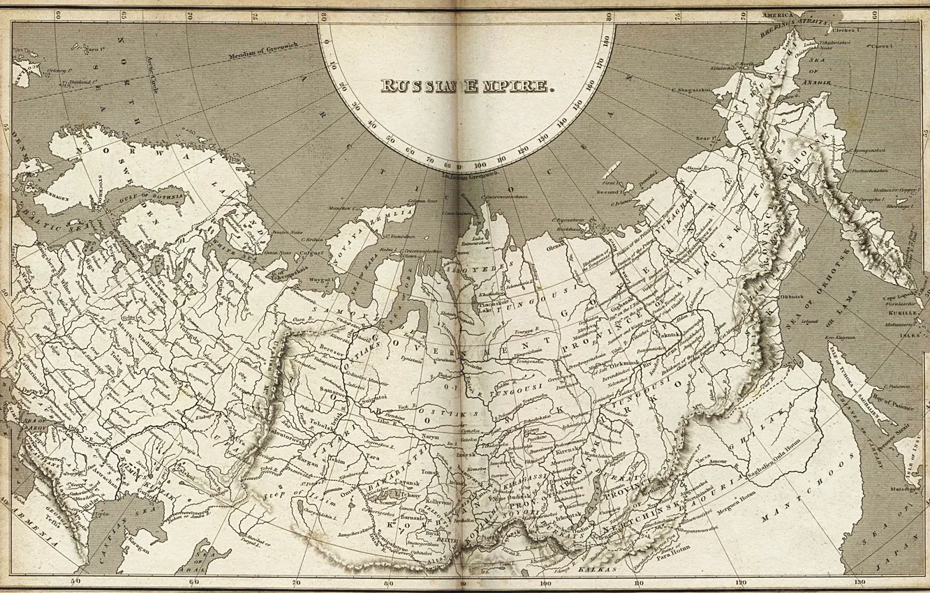 Фото обои Карта, Россия, Russian Empire