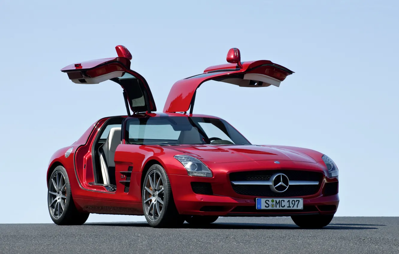 Фото обои Mercedes-Benz, мерседес, AMG, 2014, C197, SLS 63