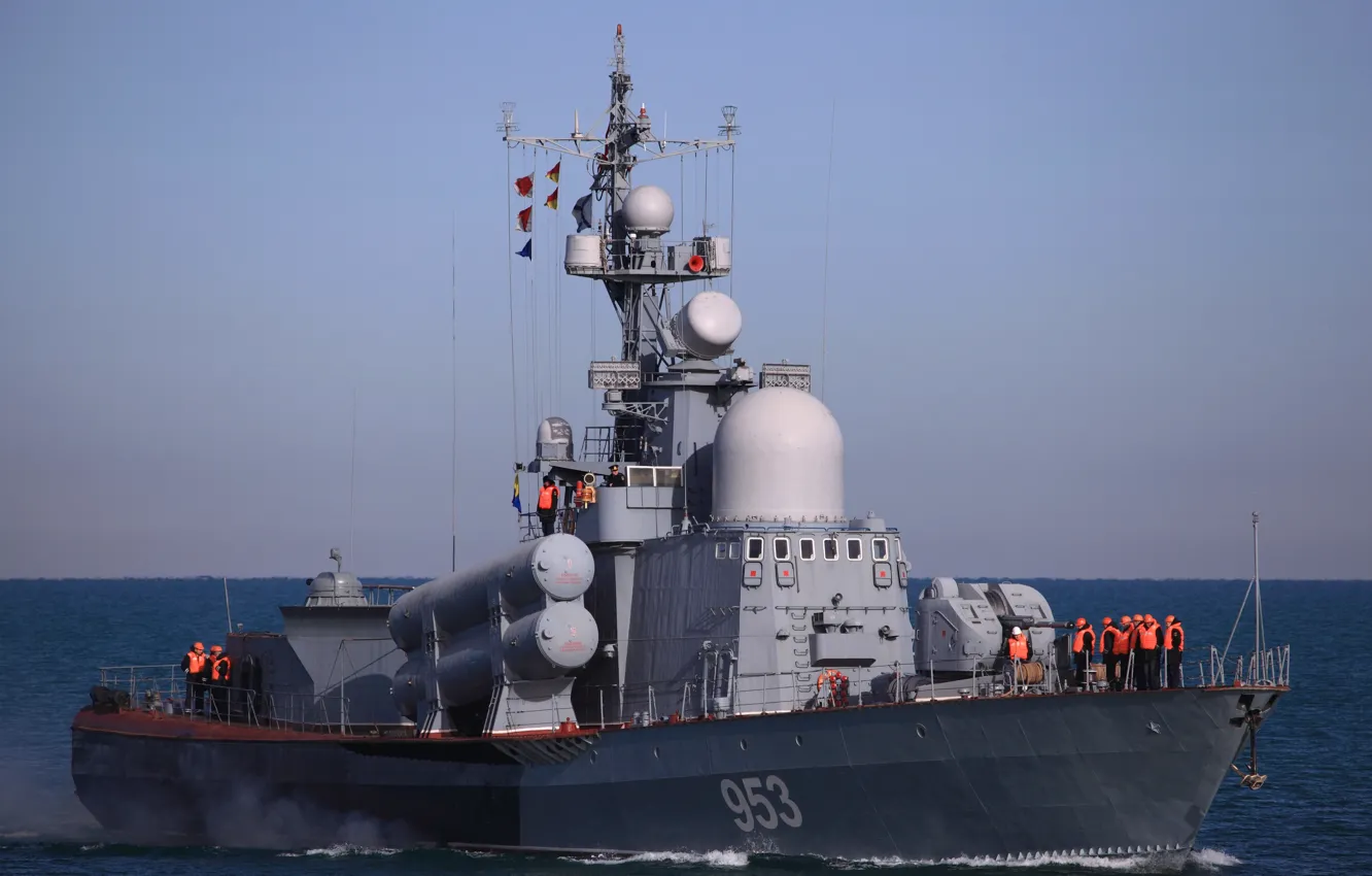 Фото обои Молния, ВМФ, Черноморский Флот, ракетный корабль, РКА, Р-239