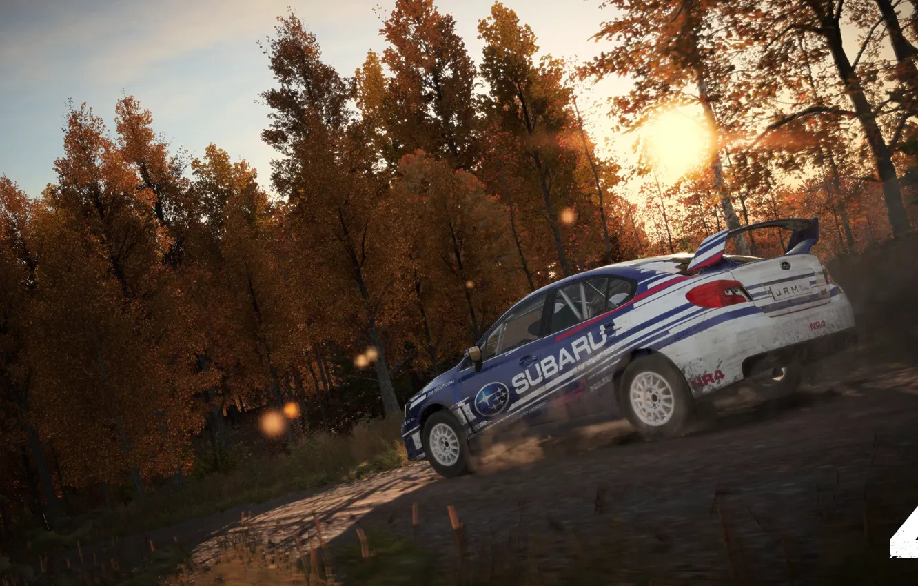 Фото обои car, Subaru, game, race, speed, Dirt 4