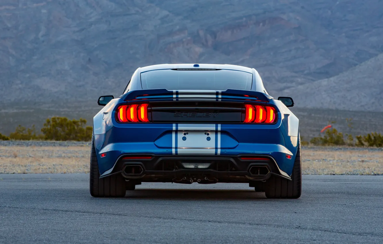 Фото обои Shelby, вид сзади, 2018, Wide Body, Super Snake