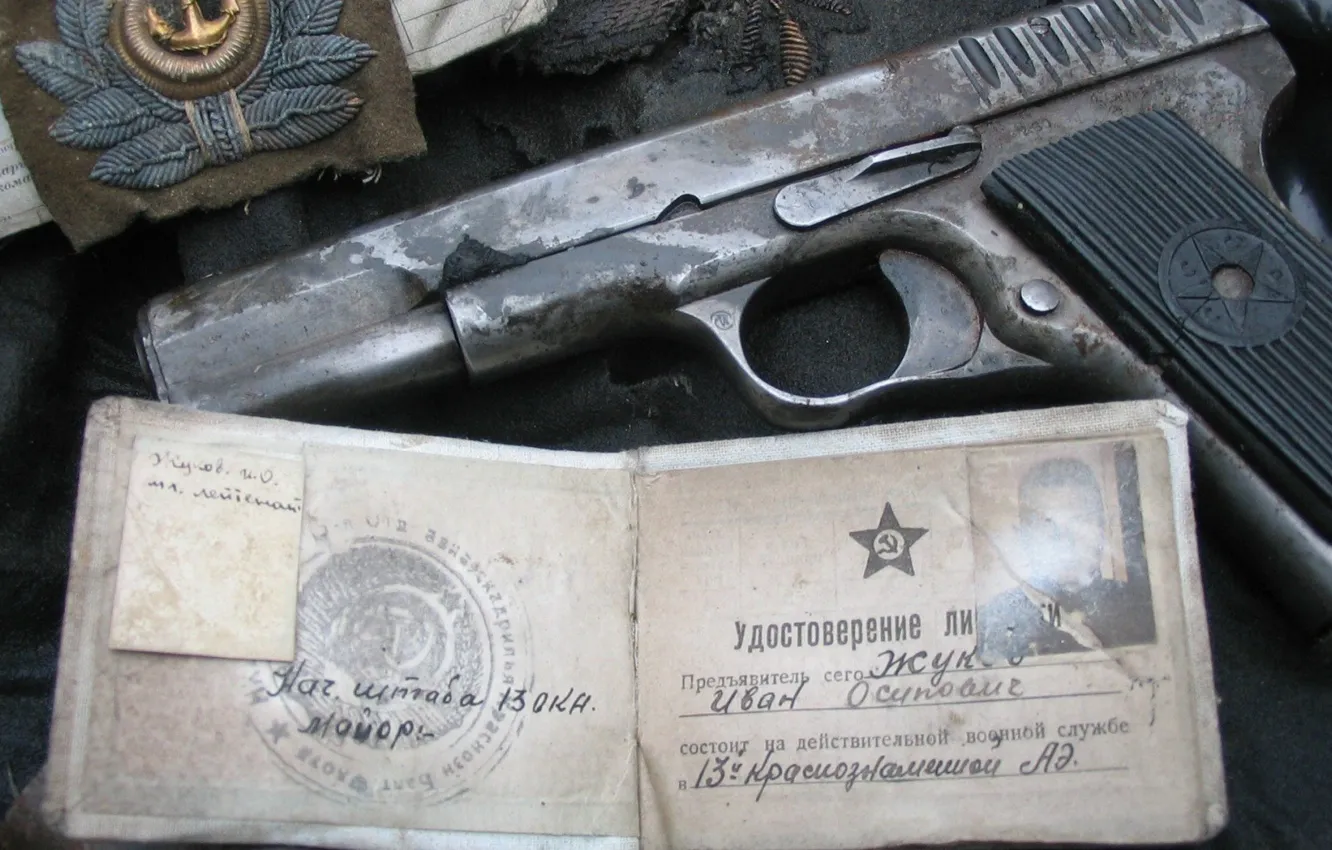Фото обои звезда, Пистолет, Вещи, Россия, союз, советский, советского, пилота