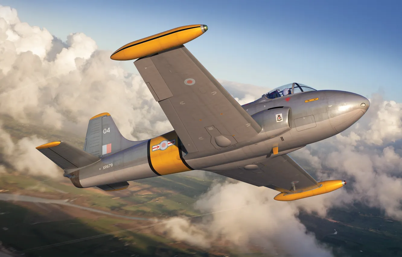 Фото обои Великобритания, Raf, учебно-тренировочный самолет, BAC Jet Provost, Adam Tooby, Hunting Percival Jet Provost T.4