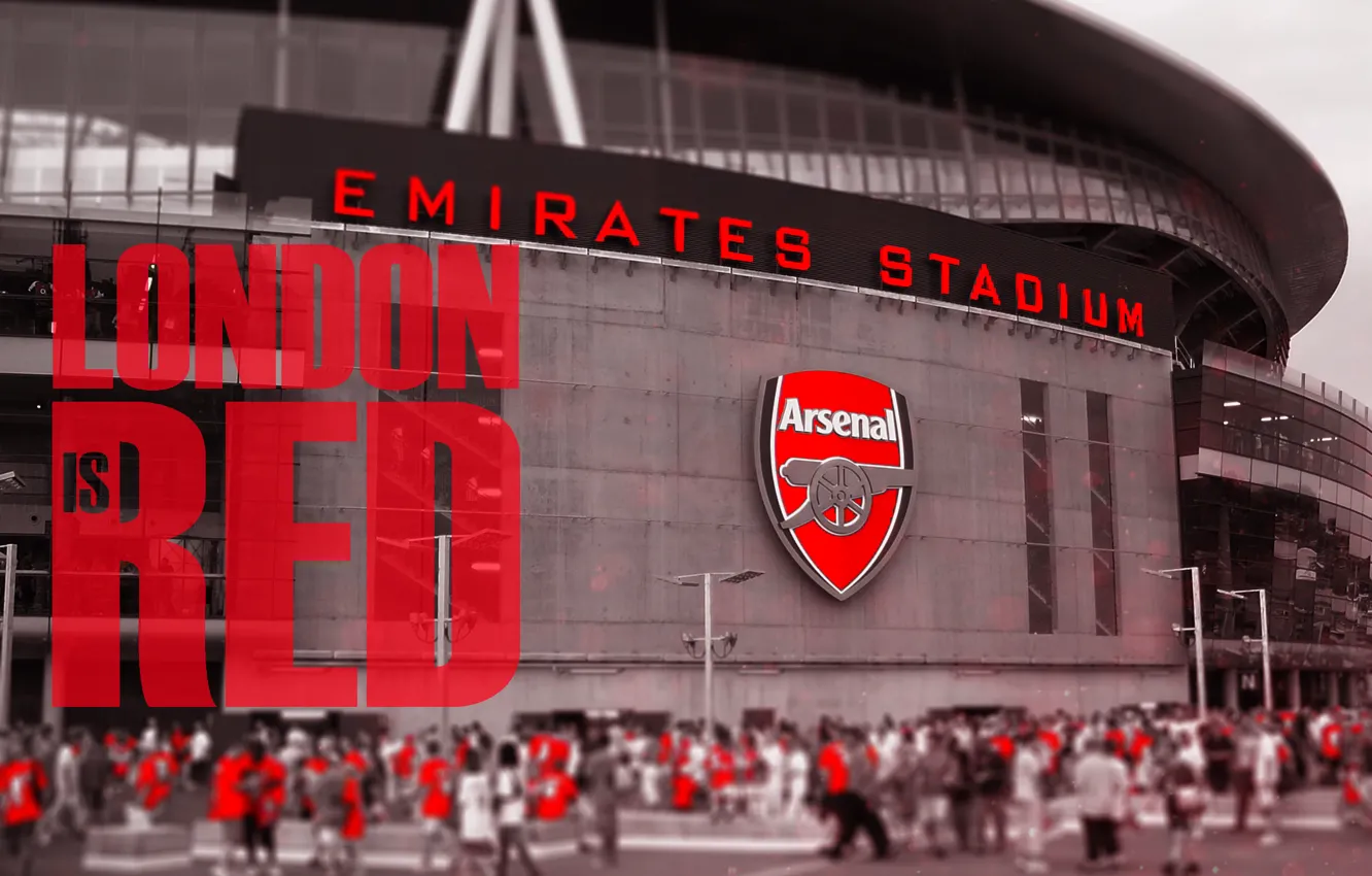 Фото обои red, arsenal, london, stadium, football, fanart, emirates