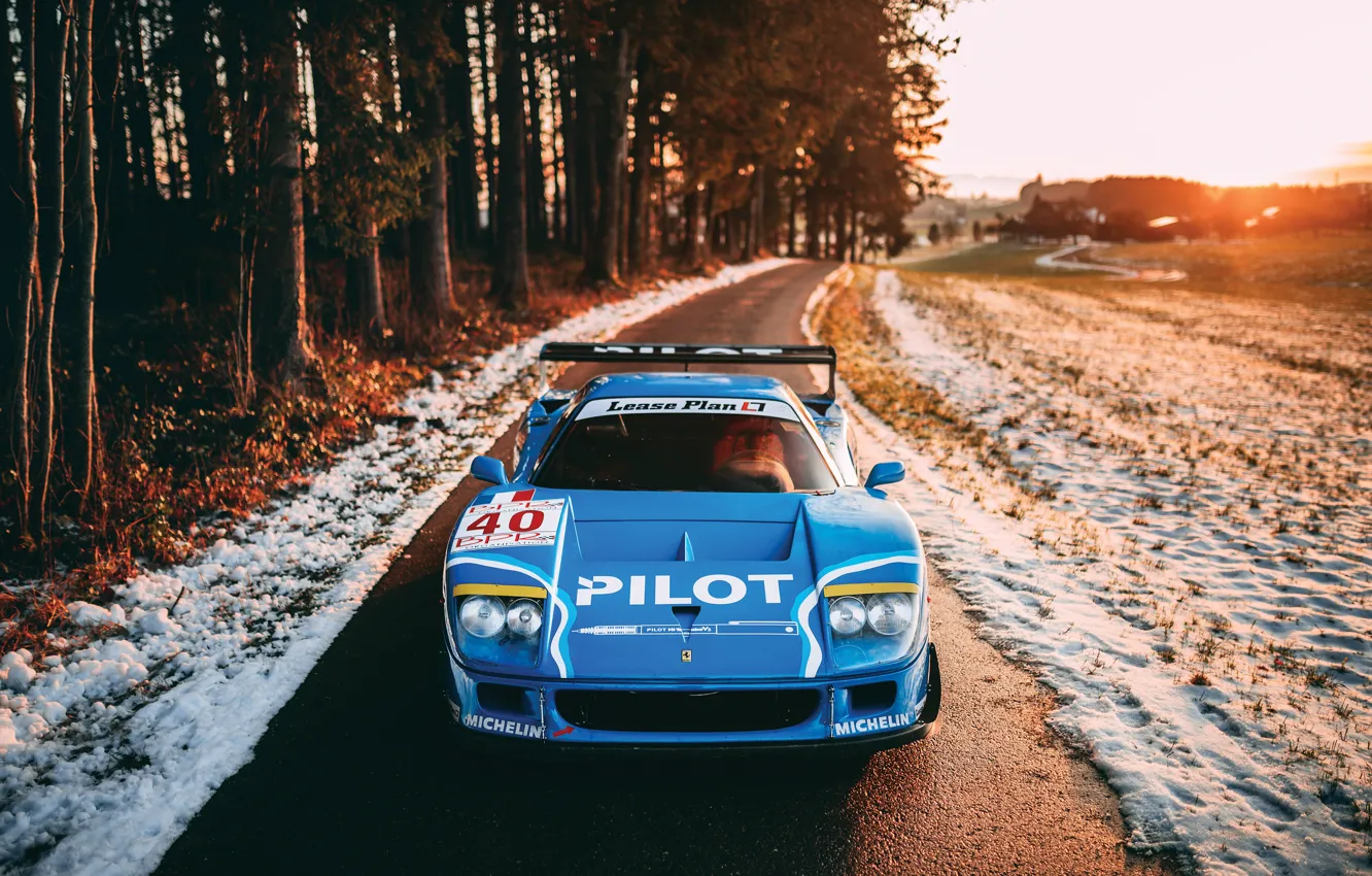 Фото обои Ferrari, F40, front, Ferrari F40 LM by Michelotto