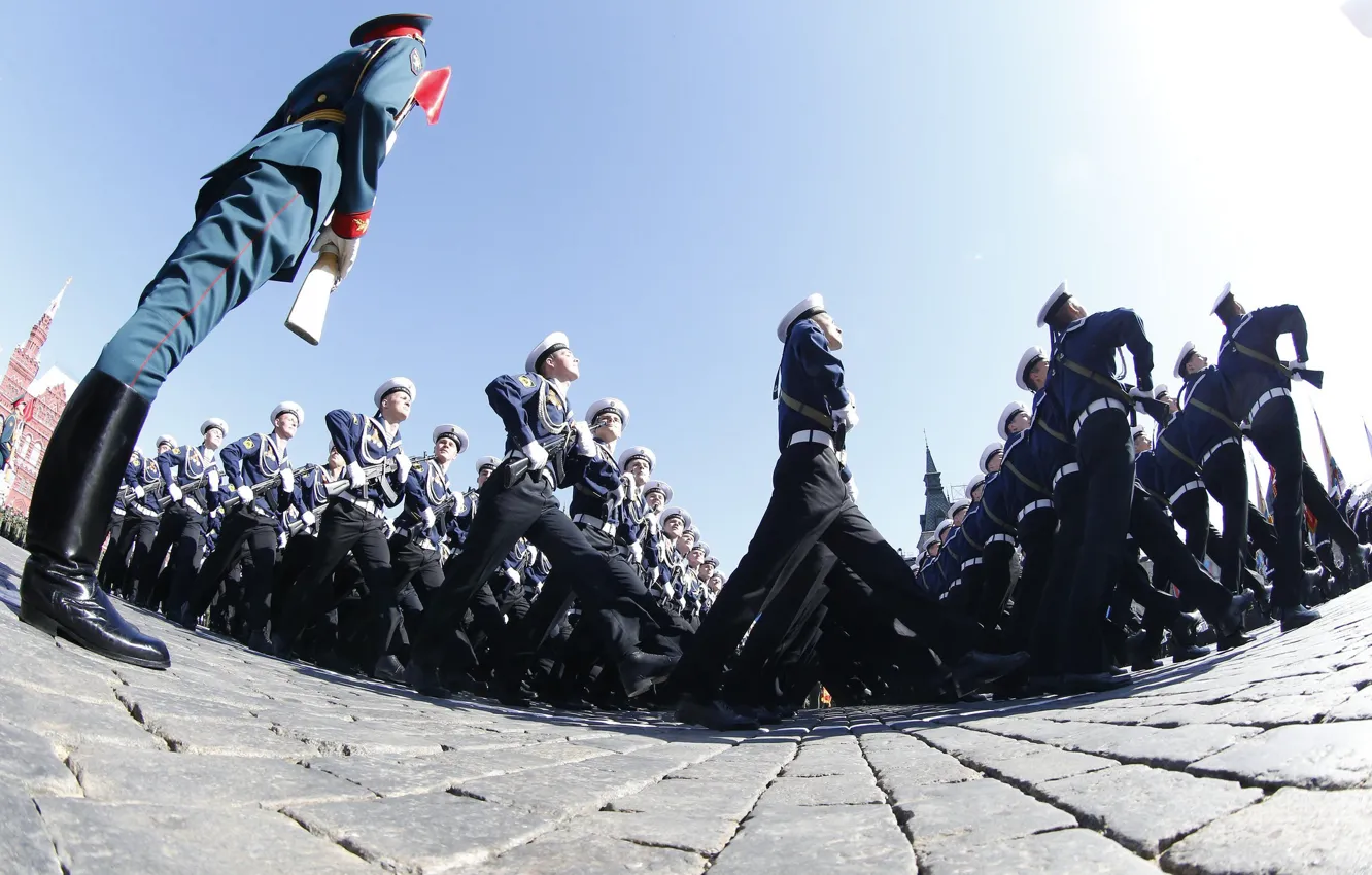 Фото обои Москва, парад, Красная площадь, 9 мая, праздник Победы