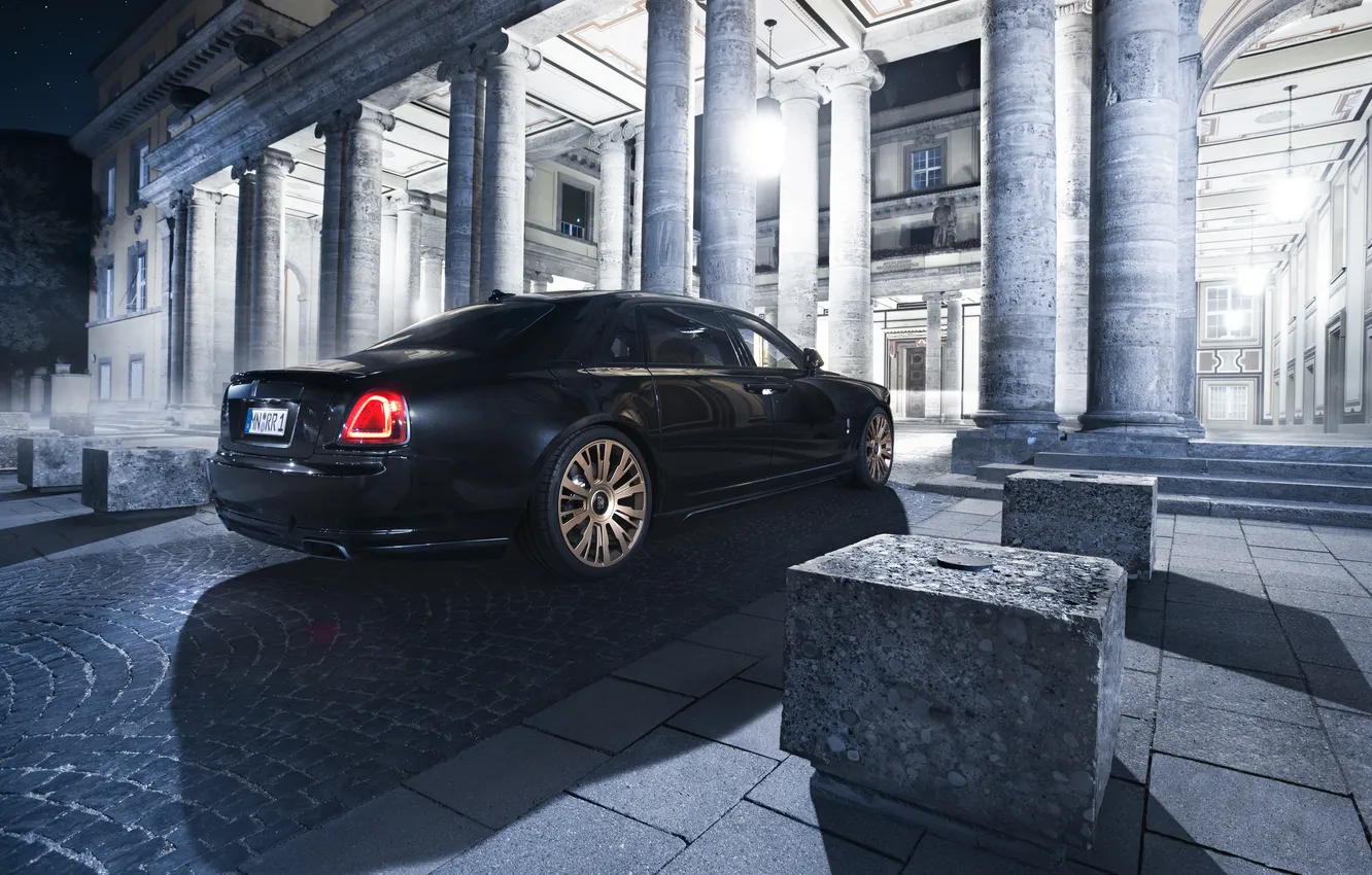 Фото обои Rolls-Royce, Ghost, роллс-ройс, 2015, Spofec Black One