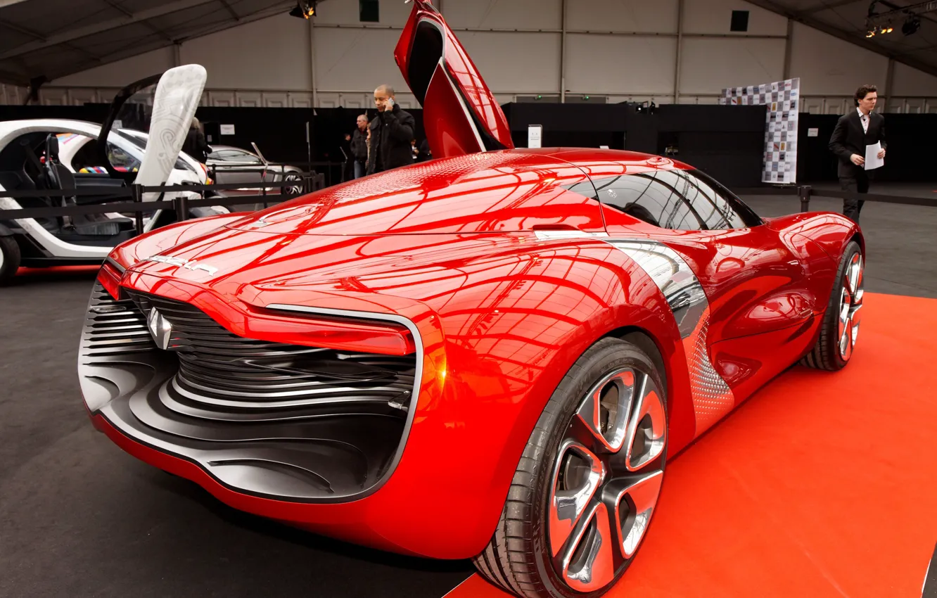 Фото обои concept, Renault, red, supercar, sports car, electric cars, Renault DeZir