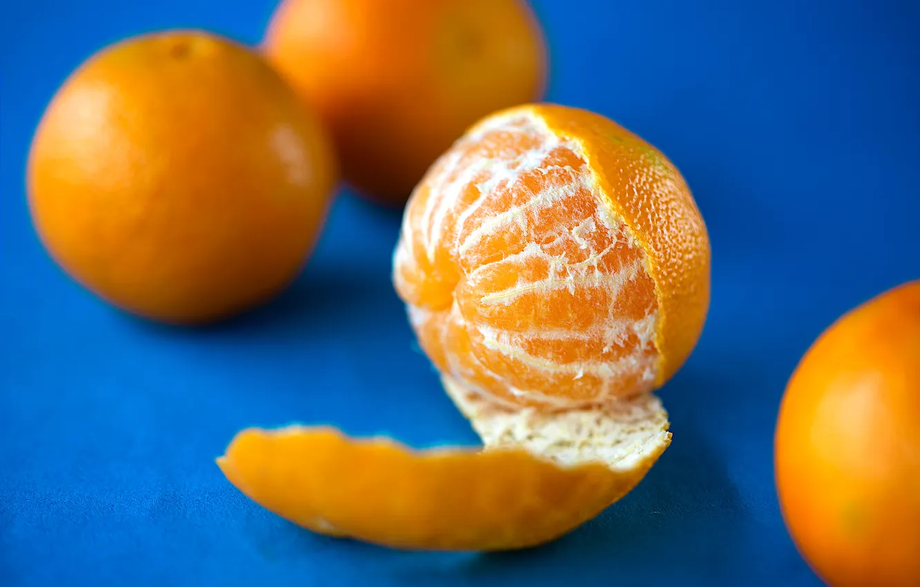 Фото обои цитрус, фрукты, дольки, мандарин