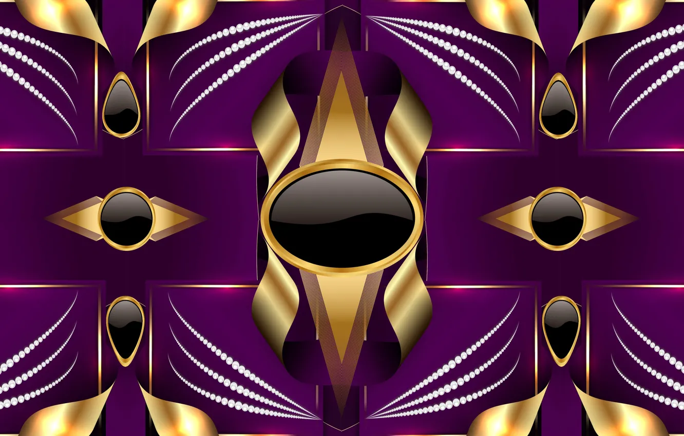Фото обои gold, black, design, pattern, onix