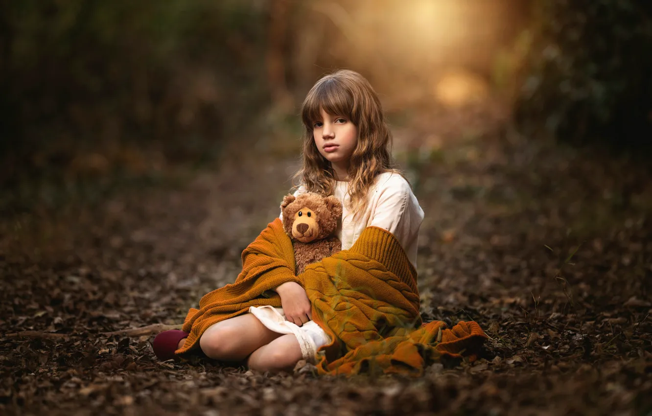 Фото обои игрушка, девочка, в лесу, Carmen Gabaldon