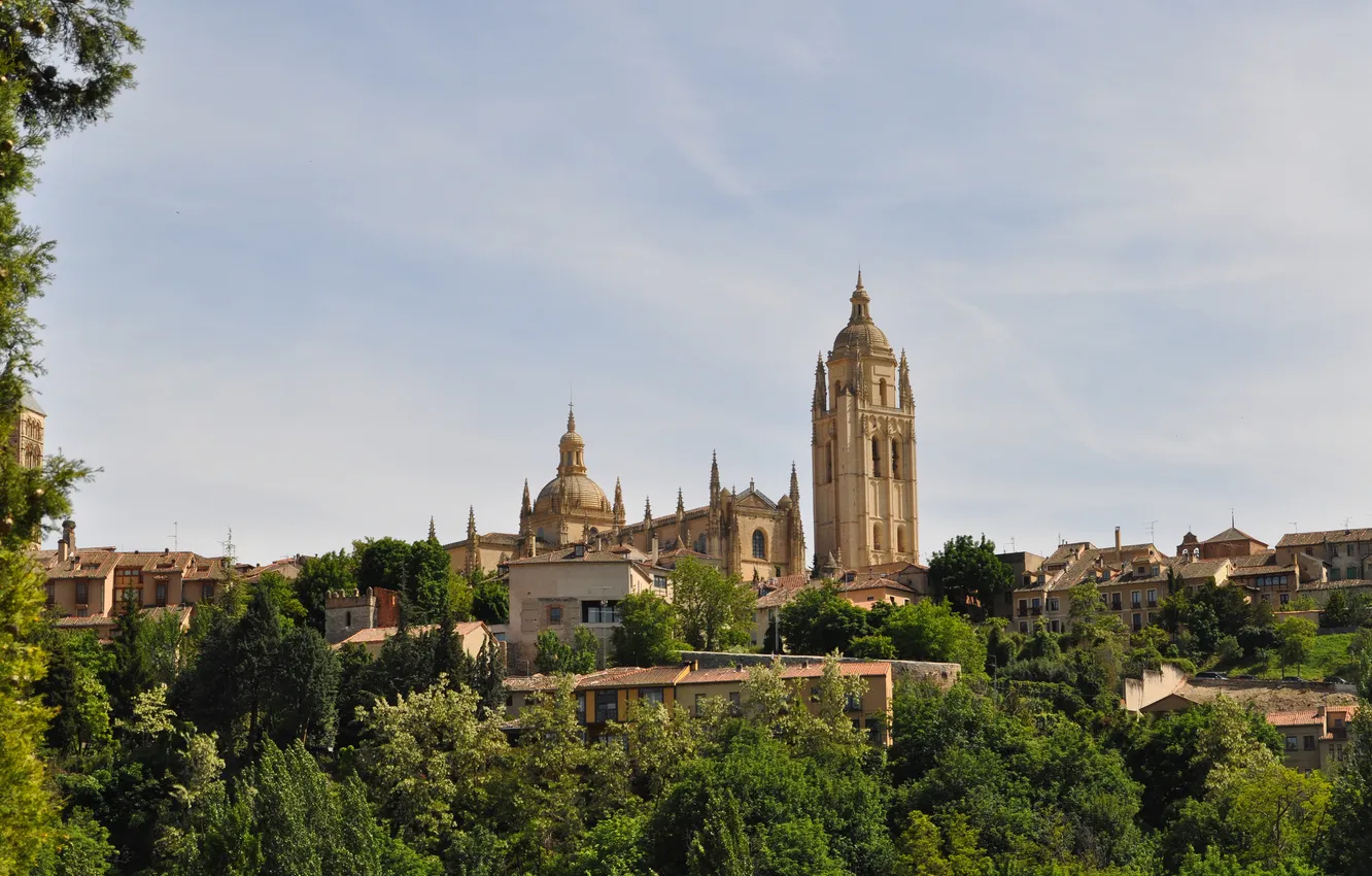 Фото обои собор, Испания, Spain, Сеговия, Segovia Cathedral, Segovia