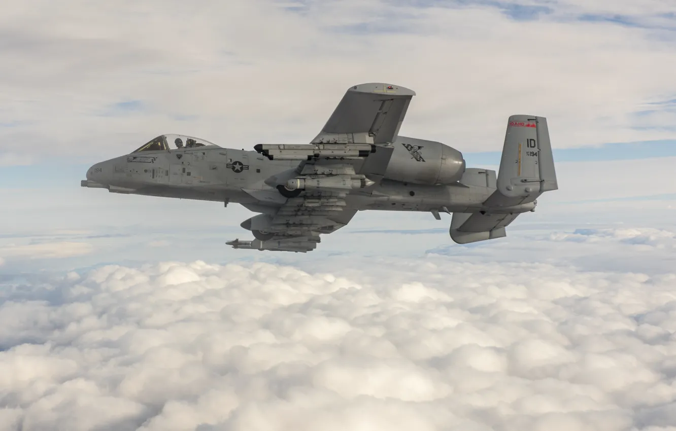 Фото обои штурмовик, ВВС США, Fairchild Republic A-10 Thunderbolt II, американский одноместный двухдвигательный