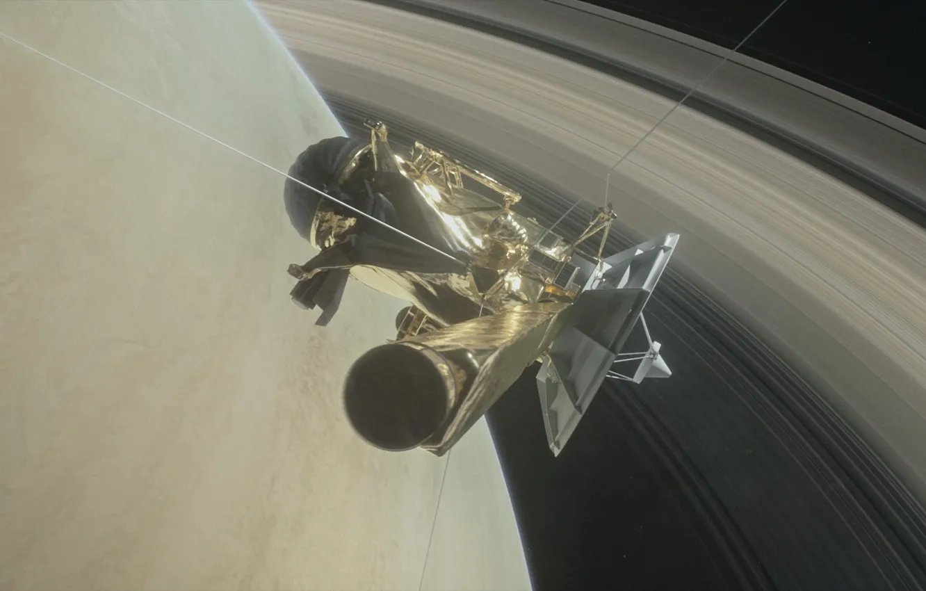 Фото обои кольца, Сатурн, НАСА, Кассини