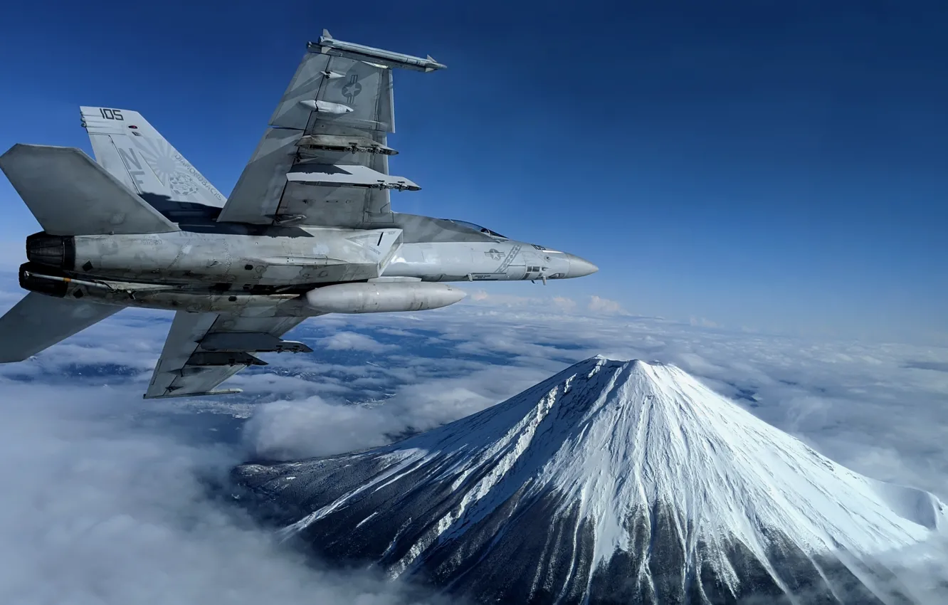 Фото обои Super Hornet, F/A-18F, U.S. 7th Fleet