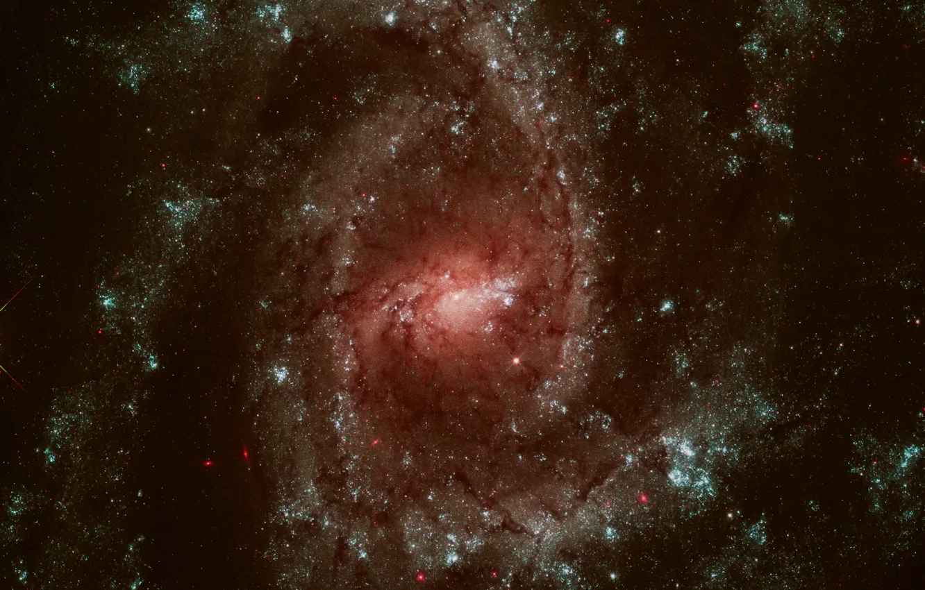 Фото обои вещество, спиральная галактика, перемычка, многорукавная, NGC 2835
