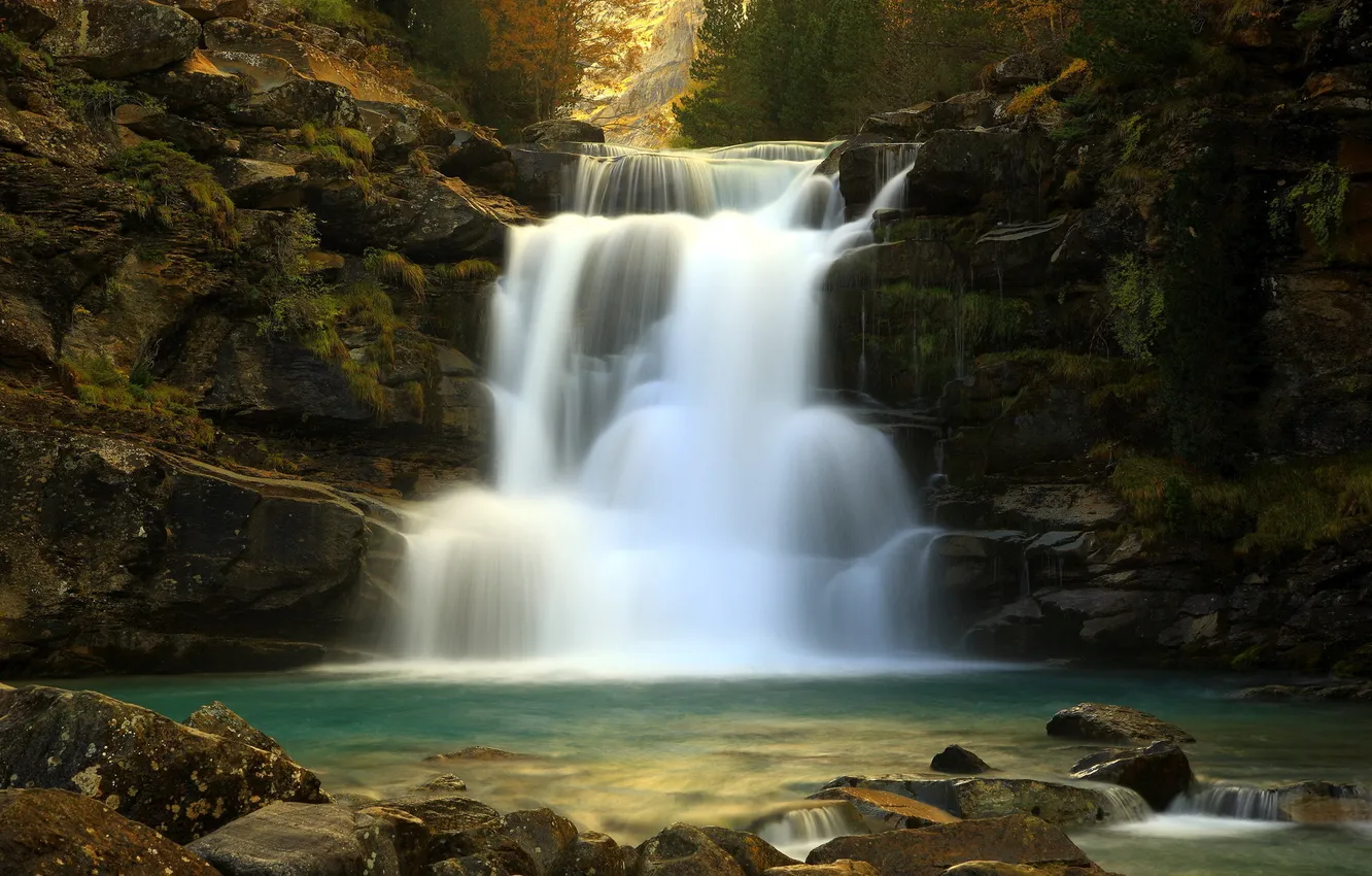 Фото обои природа, река, водопад