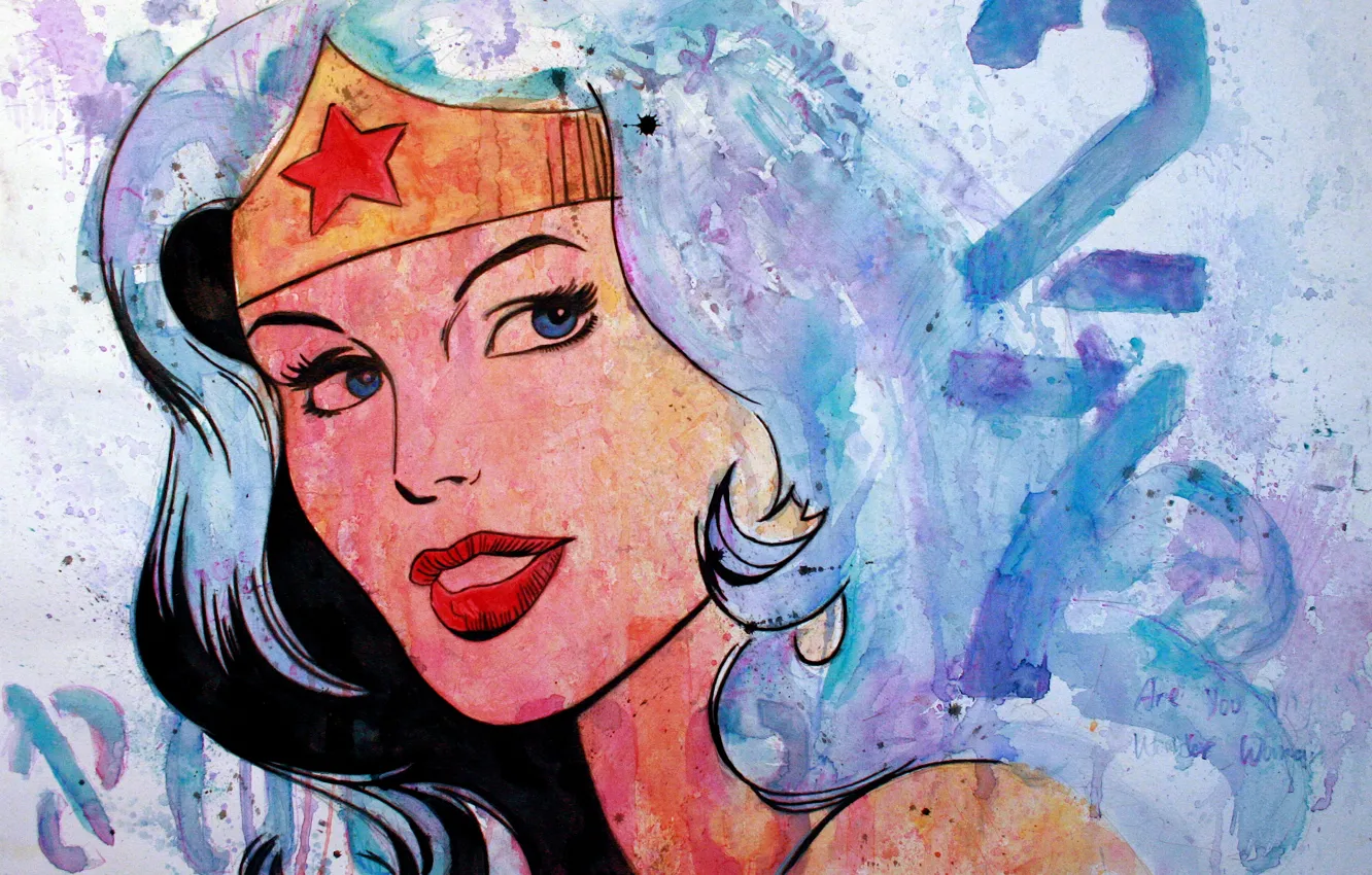 Фото обои Wonder Woman, art, comics, Diana Prince