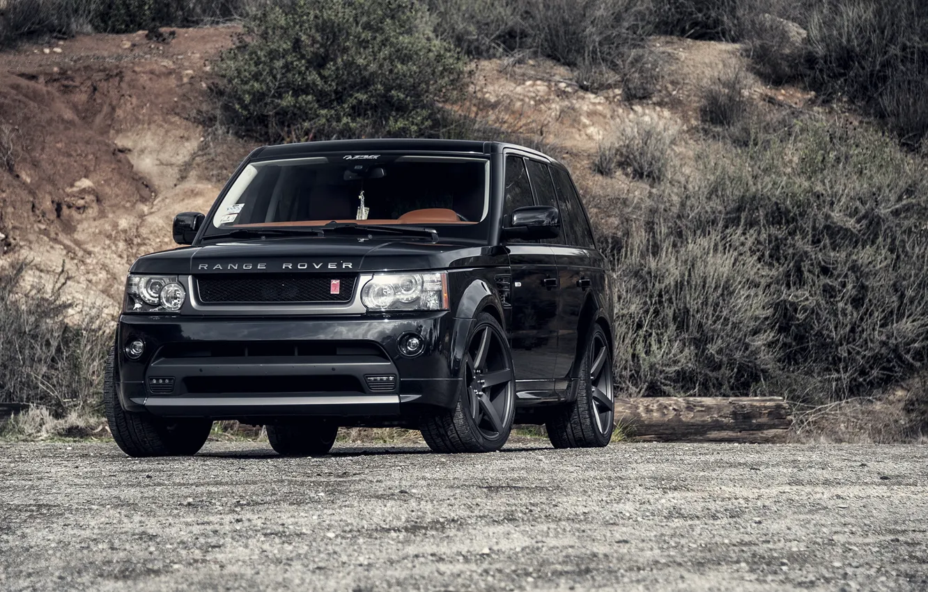 Фото обои sport, black, land rover, range rover, tuning