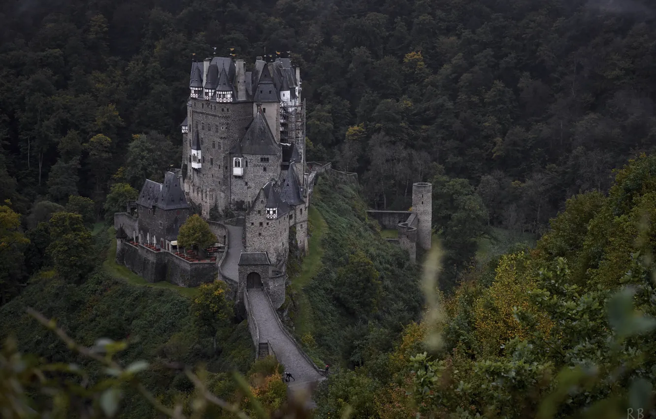 Фото обои пейзаж, природа, замок, Германия, леса, Эльц