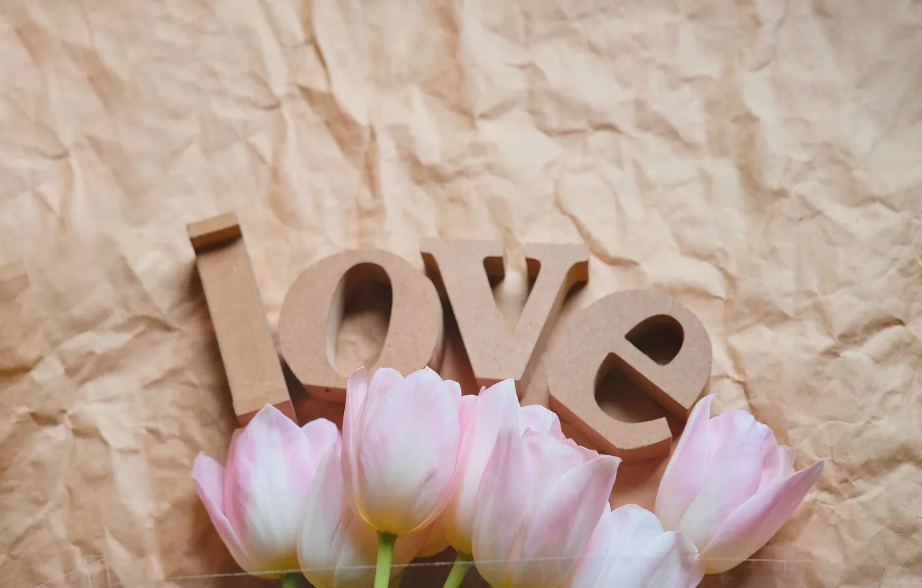 Фото обои тюльпаны, love, Праздник, день влюбленных