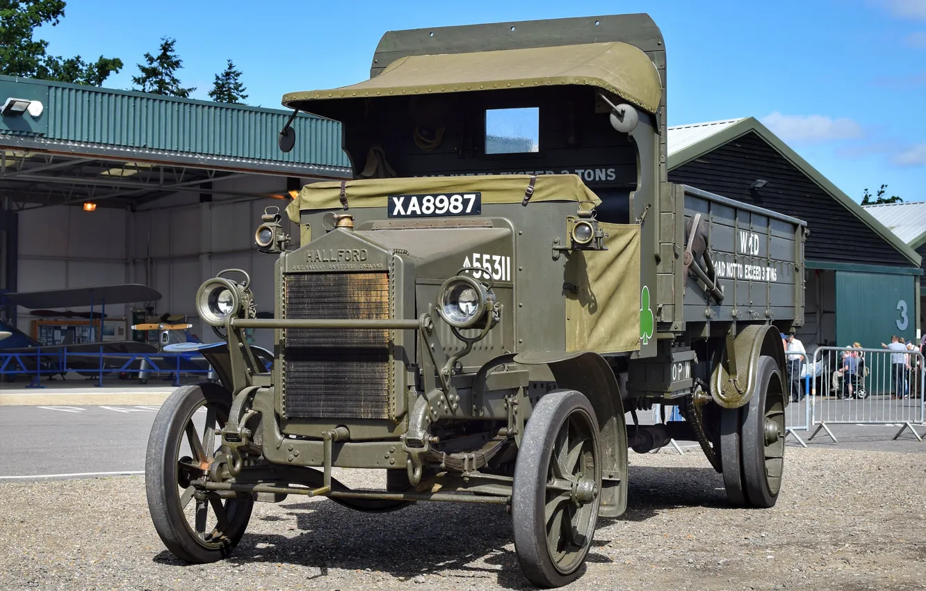 Фото обои ретро, грузовик, Truck, 1917, Hallford GS