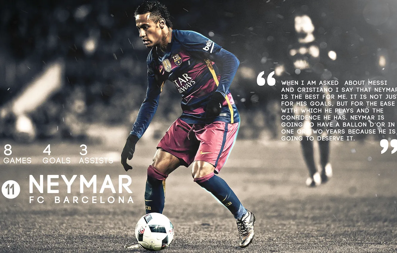 Фото обои wallpaper, sport, football, player, FC Barcelona, Neymar