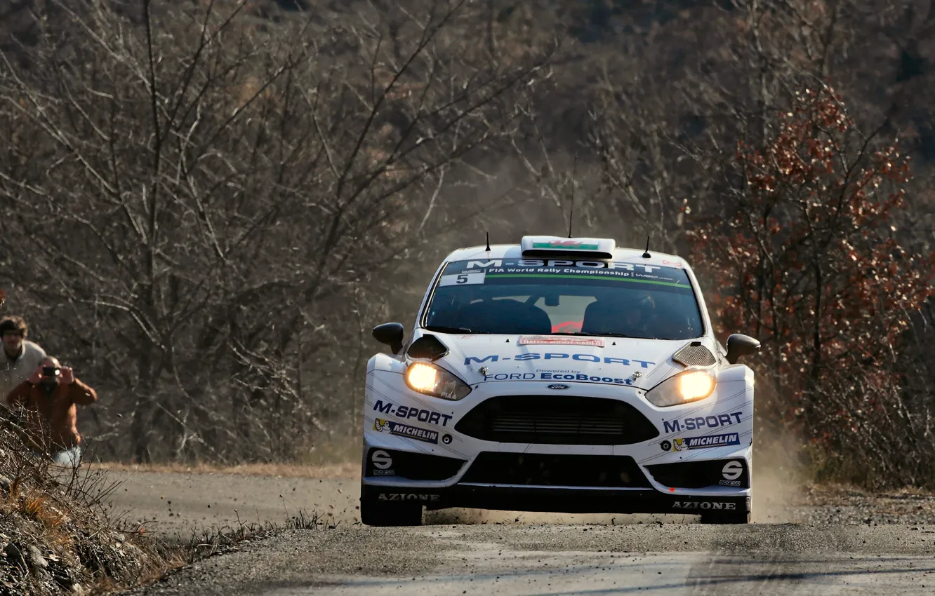 Фото обои Ford, WRC, передок, Rally, Fiesta, Monte Carlo, evans