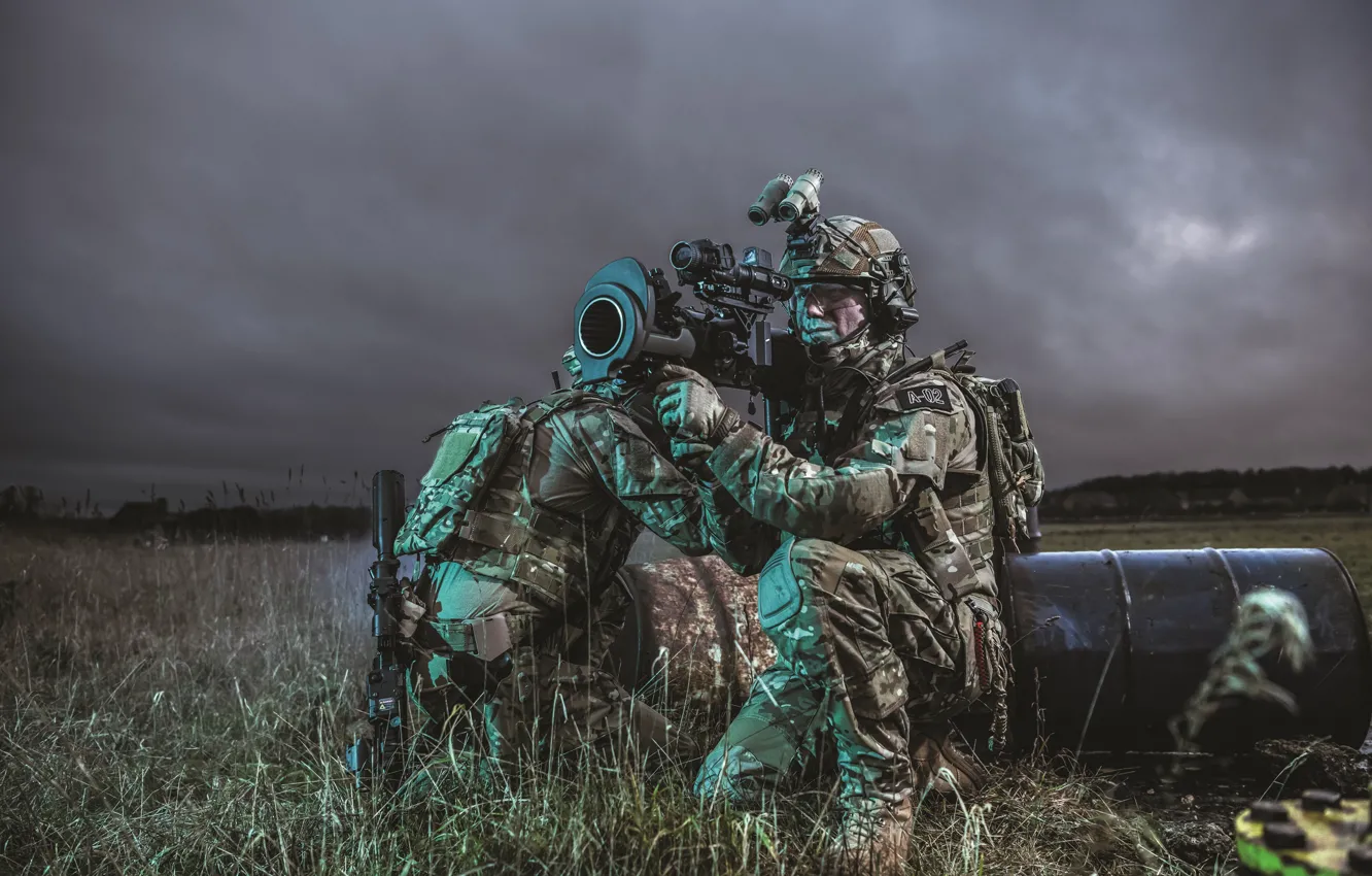Фото обои Saab, Солдаты, Anti-tank weapon, Carl Gustaf, Карл Густав, Противотанковое оружие, Carl Gustafs weapons, Шведский ручной …