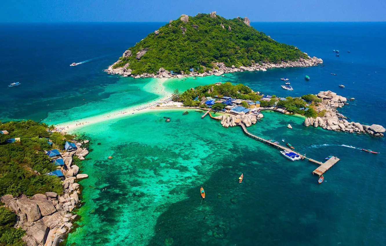 Фото обои острова, океан, Таиланд, Thailand, курорт, diving, resort, Andaman Sea