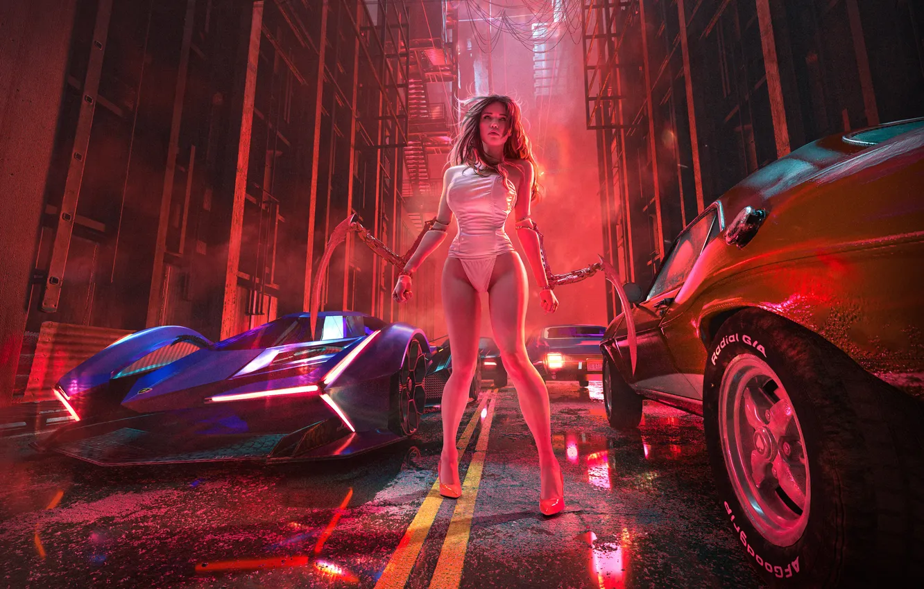 Фото обои model, women, cosplay, Cyberpunk 2077, Lada Lyumos
