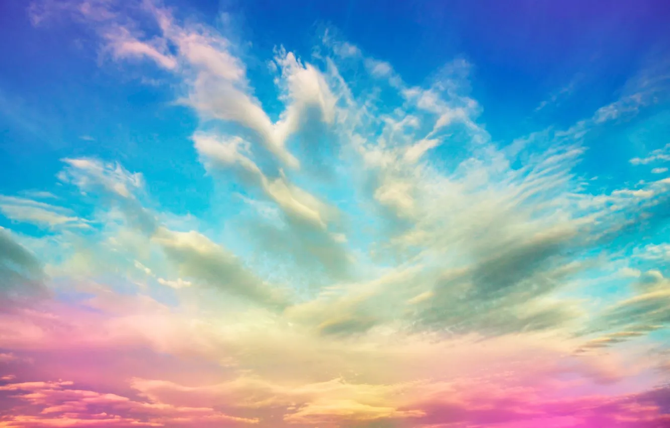 Фото обои небо, облака, цвет