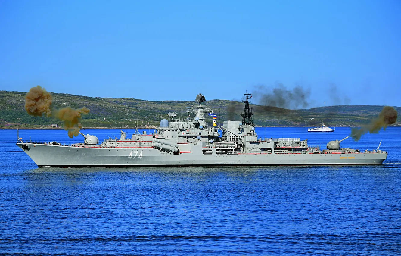 Фото обои парад, эсминец, Адмирал Ушаков