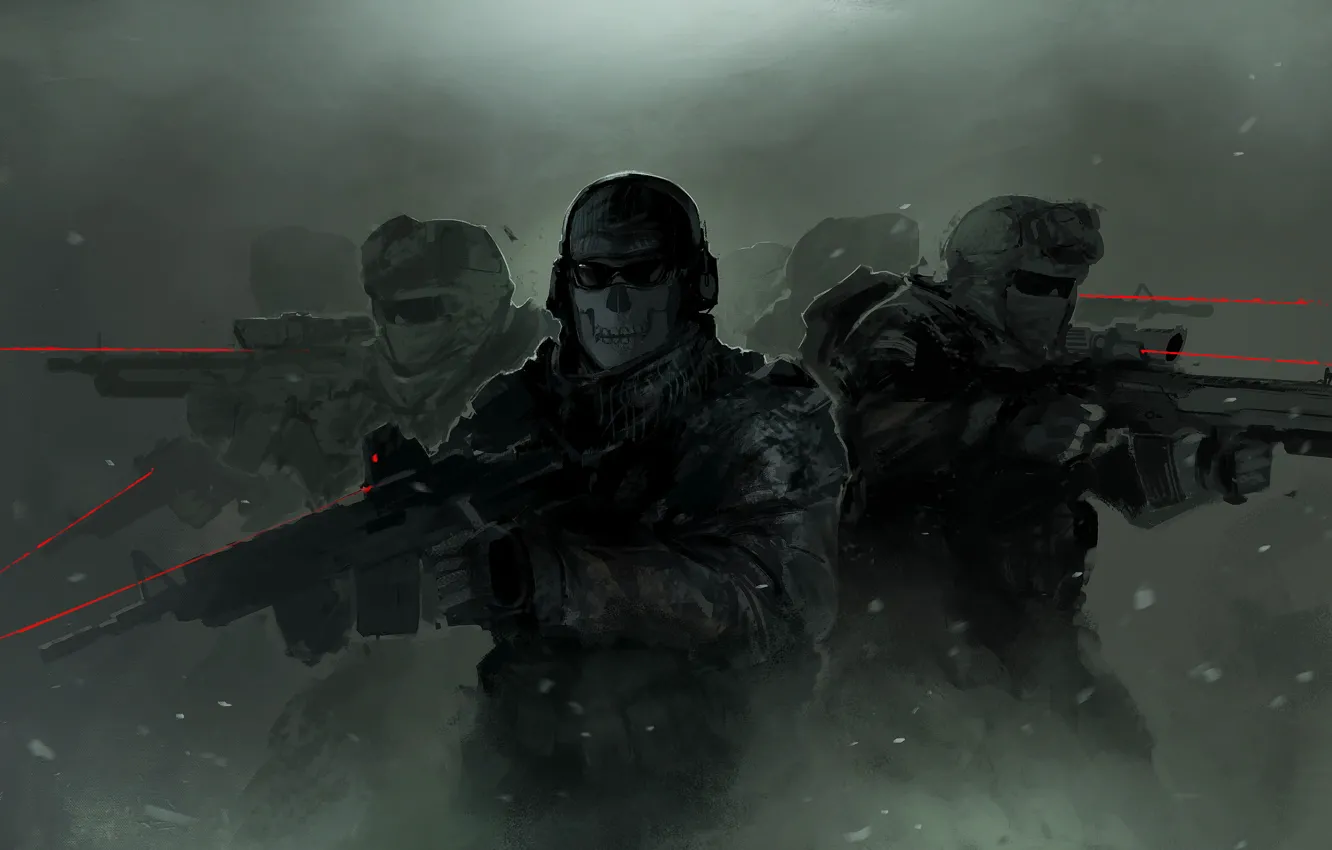 Фото обои солдаты, ghost, Activision, Infinity Ward, Call of Duty: Modern Warfare 2