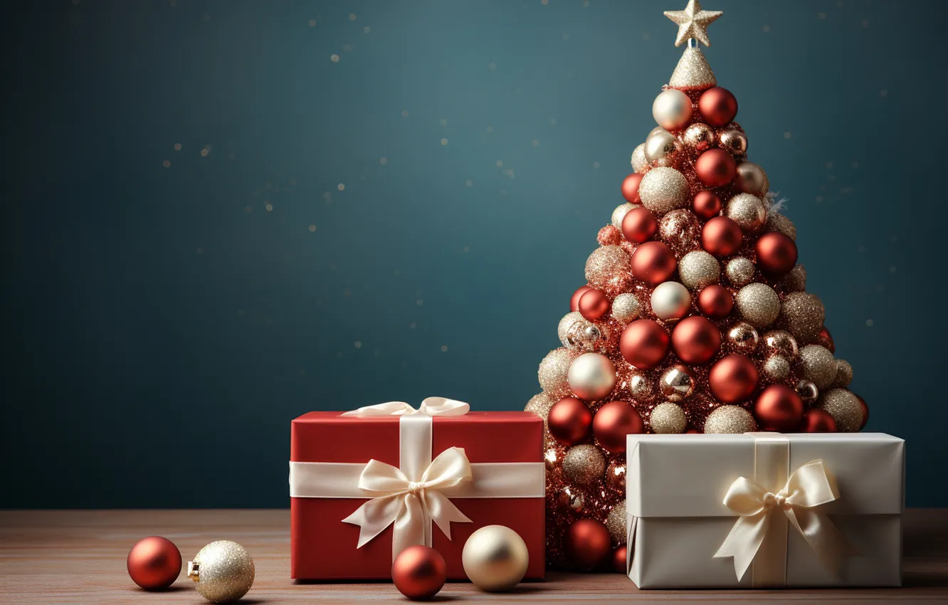 Фото обои елка, Рождество, подарки, Новый год, Christmas, tree, decoration, gift boxes