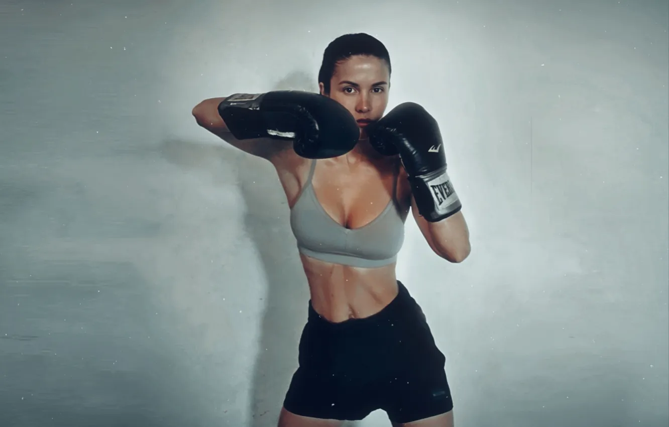 Фото обои girl, photography, woman, background, figure, fight, Canon, boxing