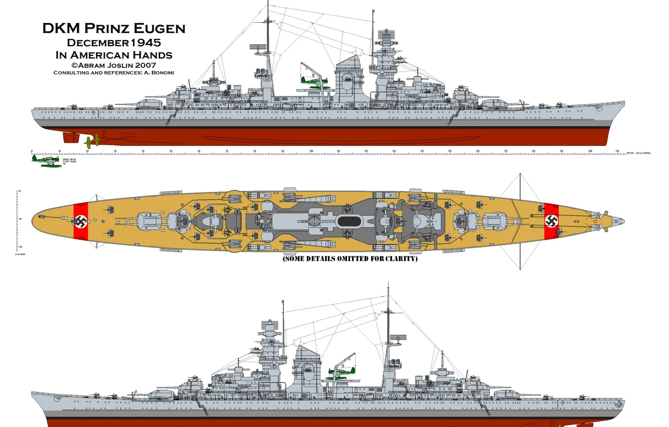 Фото обои Prinz Eugen, Heavy Cruiser, DKM