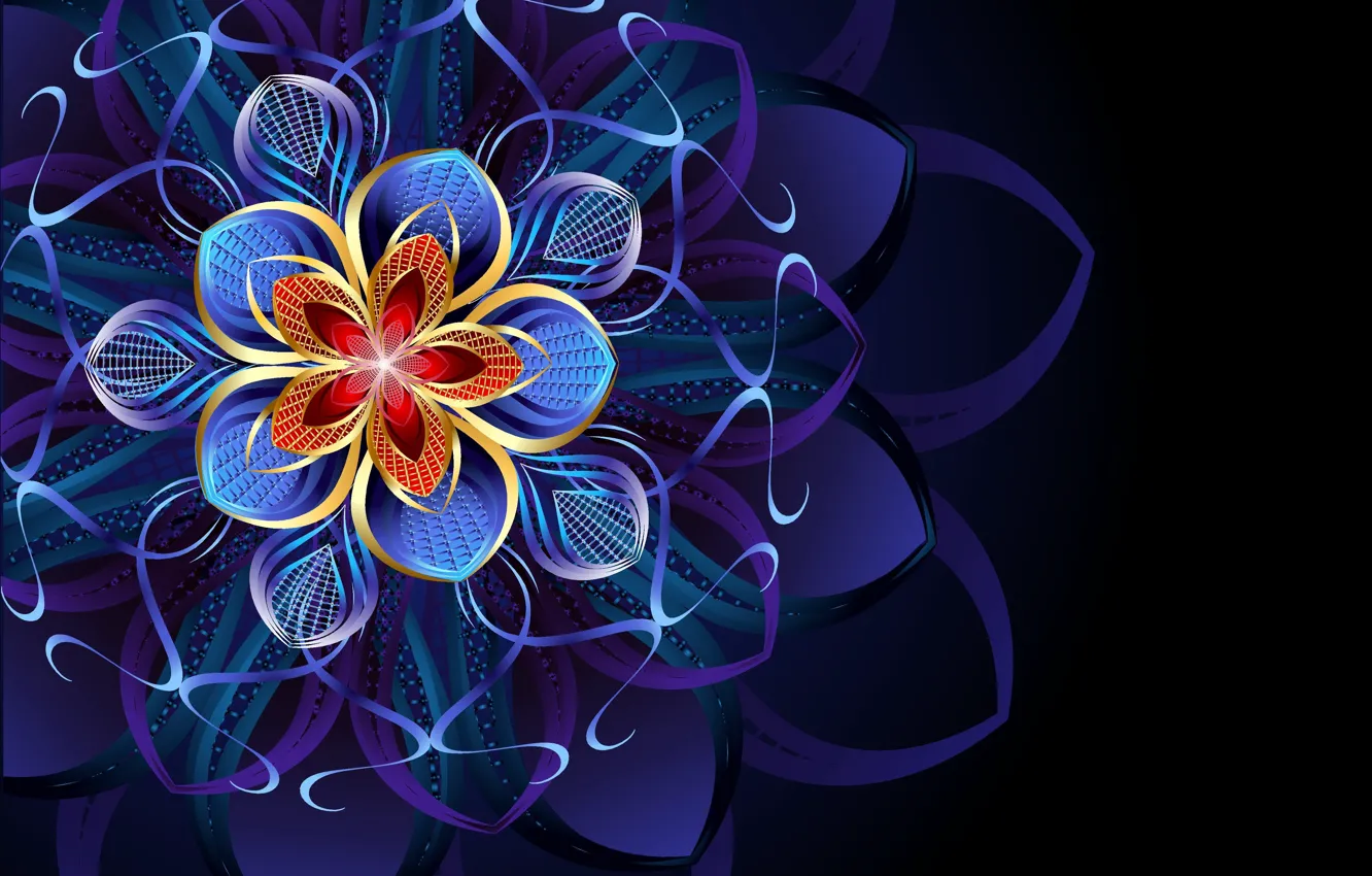 Фото обои цветок, абстракция, узор, flower, pattern, abstraction