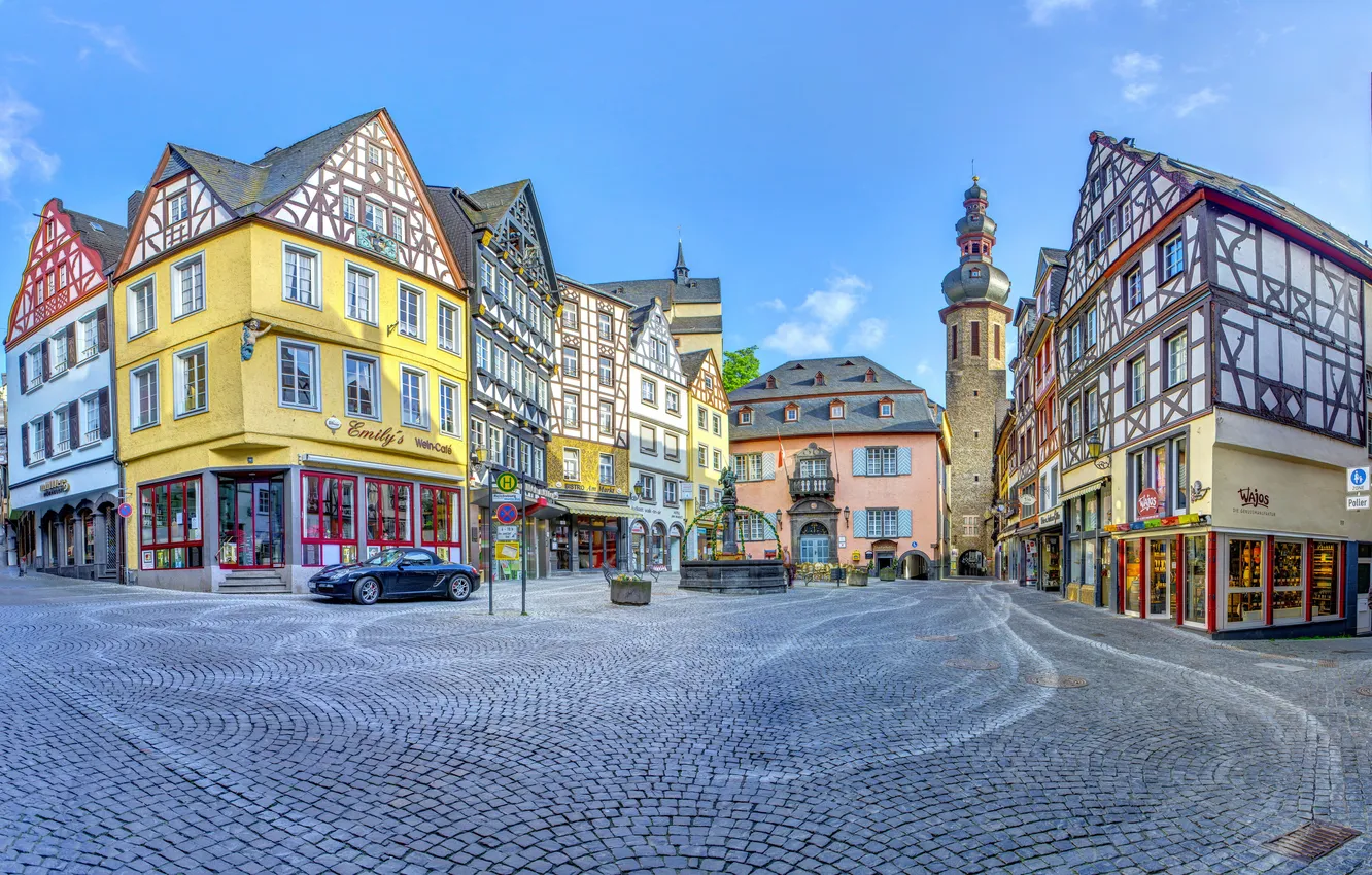 Фото обои город, фото, улица, дороги, дома, Германия, Cochem