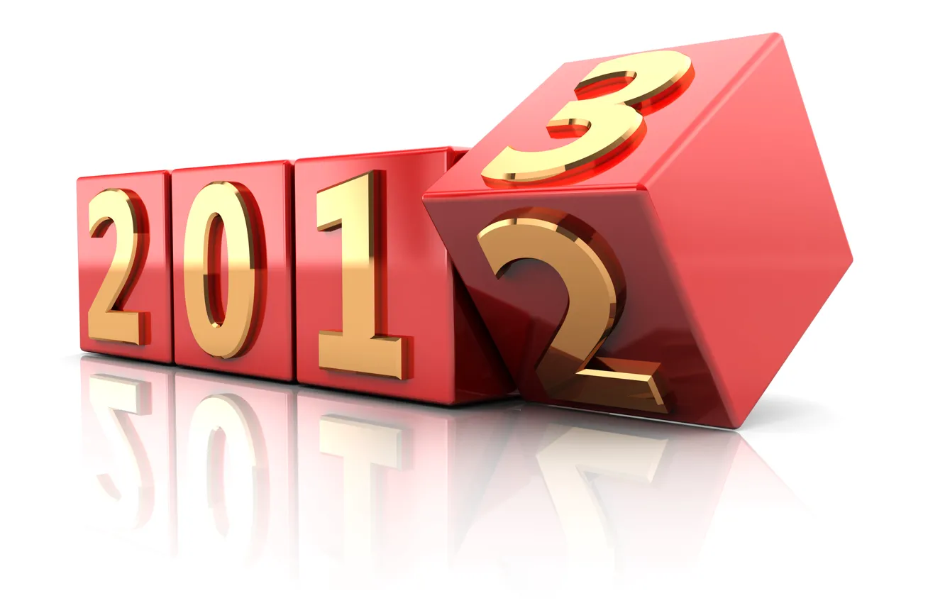 Фото обои кубики, новый год, цифры, куб, new year, 2013