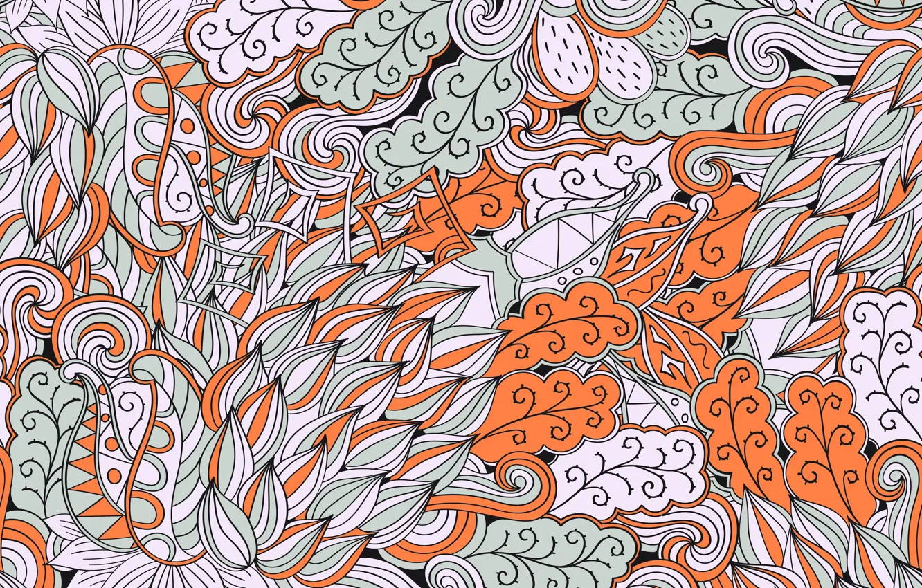 Фото обои цветы, абстракция, фон, текстура, pattern, seamless