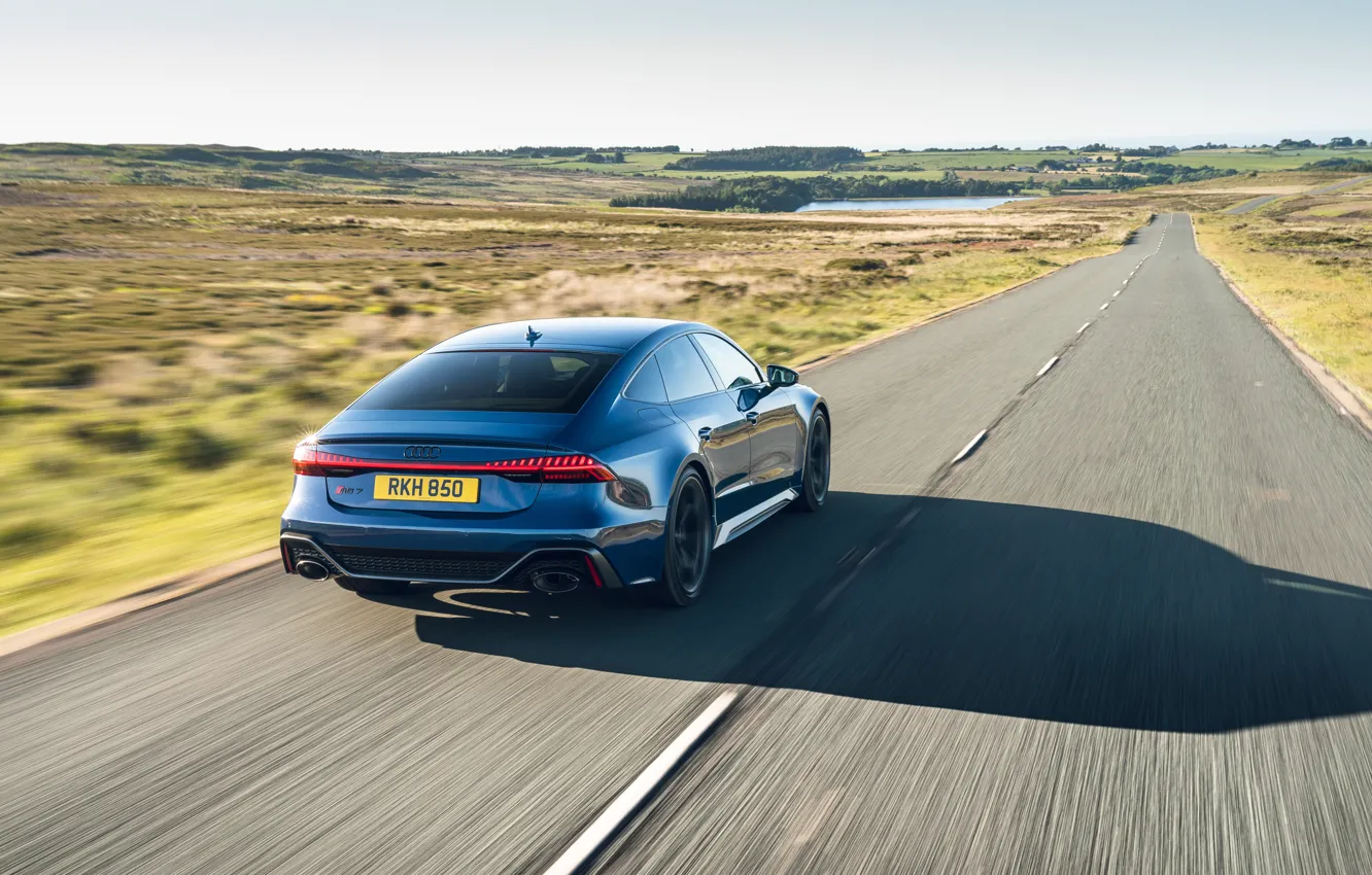 Фото обои Audi, road, RS 7, rear view, Audi RS7 Sportback Performance