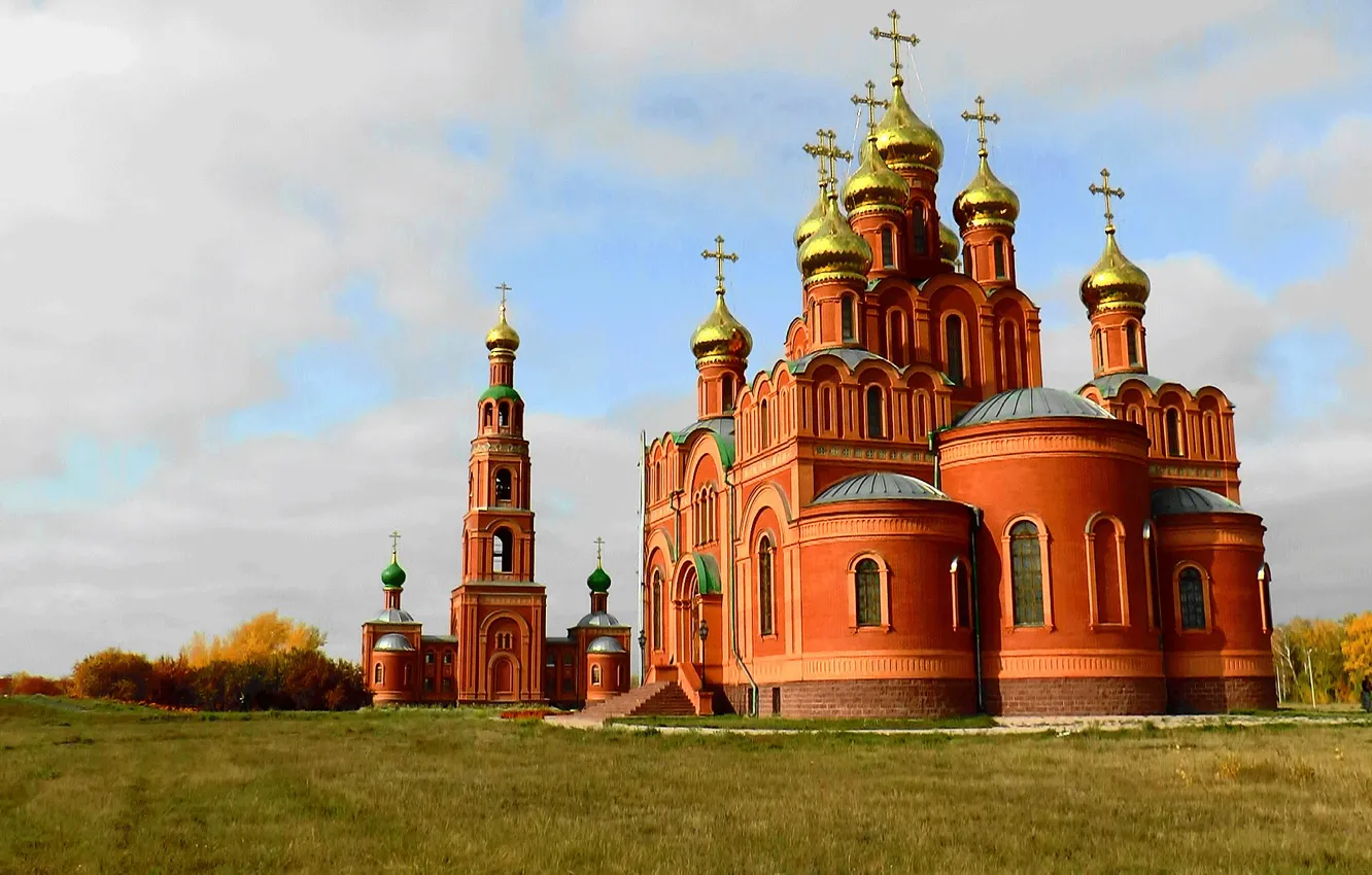 Фото обои церковь, Храм, ОМСК, Сибирь, Монастырь, Ачаирский монастырь
