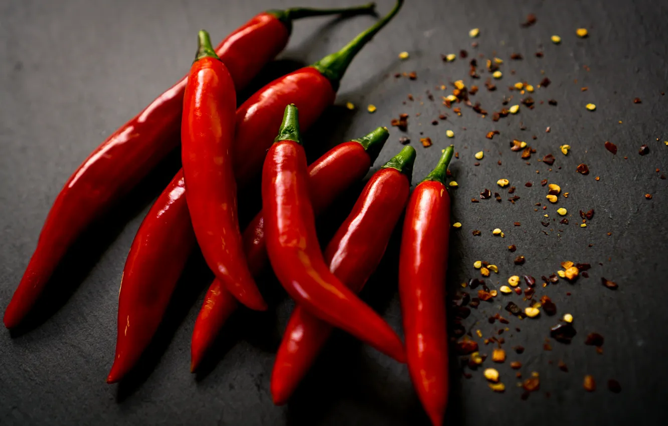 Фото обои фон, еда, Red Hot Chilli Pepper