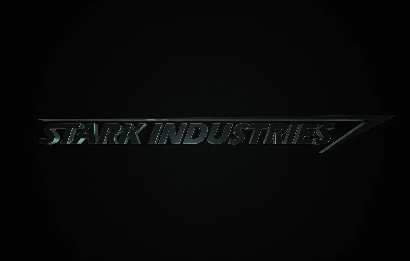 Фото обои фон, надпись, черный, Stark Industries