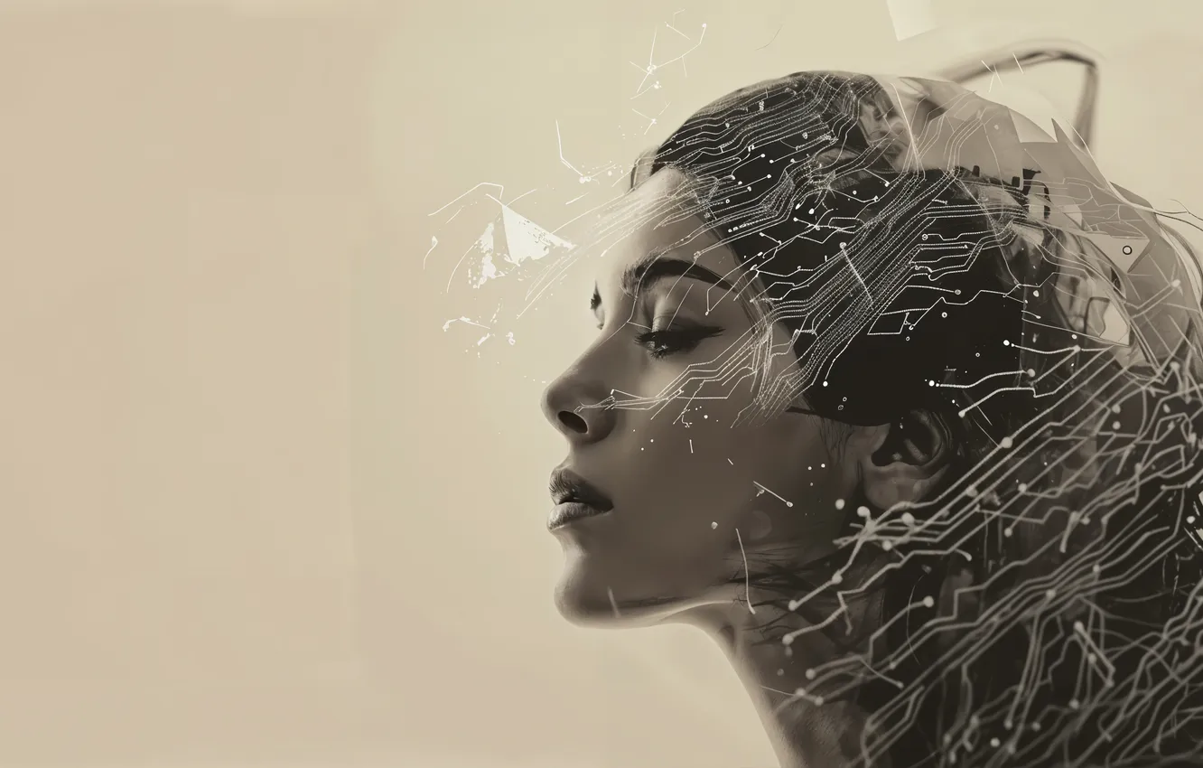 Фото обои digital, art, background, ai technology