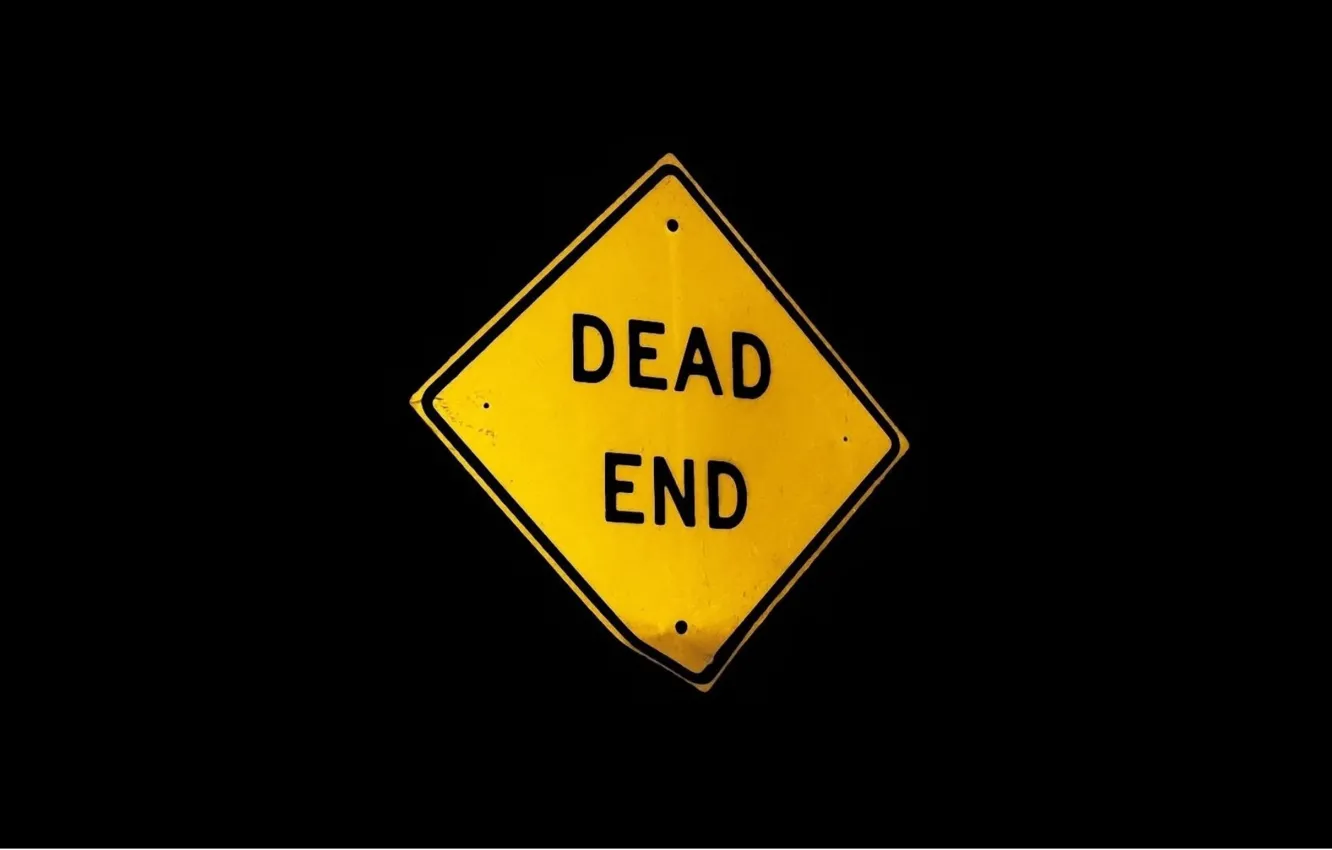 Фото обои тупик, dead end, дорожный знак