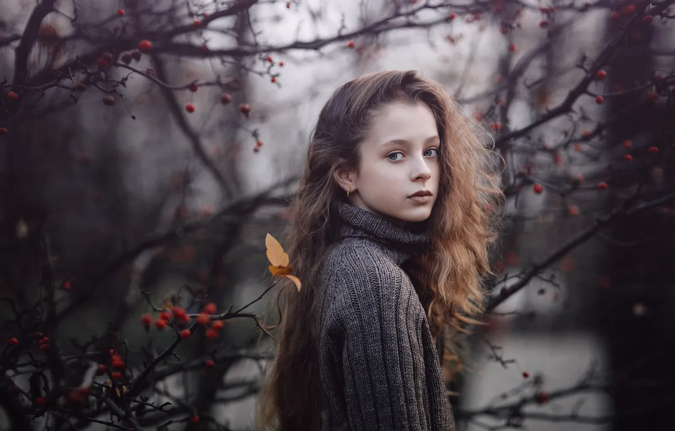 Фото обои взгляд, девочка, Sergey Piltnik